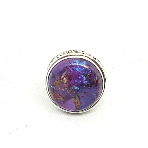 Sugilite Purple Turquoise Ring - Picture 2 of 4